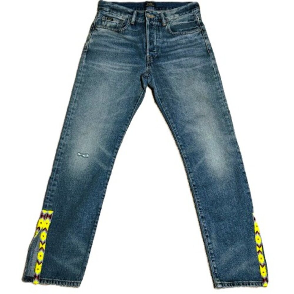 POLO Ralph Lauren The Callen High Rise Slim Beaded Navajo Ankle Jeans Size 27